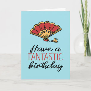 Fantastische Birthday Cute Fan Pun Funny Birthday Kaart