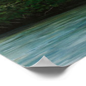 Fantastische blauwe haron Art afdrukken Poster (Hoek)