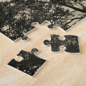 Fantastische blauwe heron Sepia Tone Legpuzzel (Zijkant)