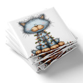Fantastische Blauwe Kat Kerstboom Magneet