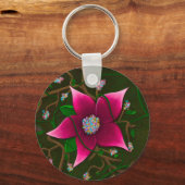 Fantastische Bloem Gepersonaliseerd Sleutelhanger (Achterkant)