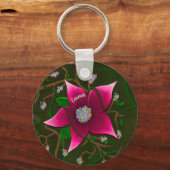 Fantastische Bloem Gepersonaliseerd Sleutelhanger (Voorkant)
