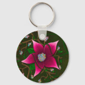 Fantastische Bloem Gepersonaliseerd Sleutelhanger (Achterkant)