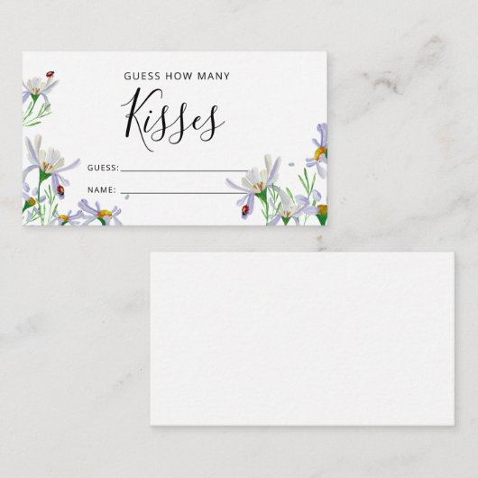 Fantastische bloem raden hoeveel kissegame informatiekaartje (Voorkant / Achterkant)