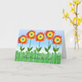 Fantastische Bloemen Aanmoediging Kaart (Gele Bloem)