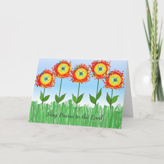 Fantastische Bloemen Aanmoediging Kaart (Voorkant)
