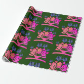 fantastische bloemen cadeaupapier (Uitgerold)