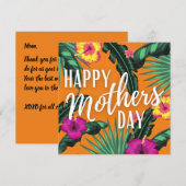 Fantastische bloemen Happy Mothers Day Feestdagenkaart (Voorkant / Achterkant)