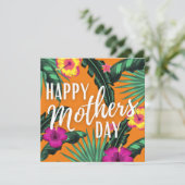 Fantastische bloemen Happy Mothers Day Feestdagenkaart (Staand voorkant)