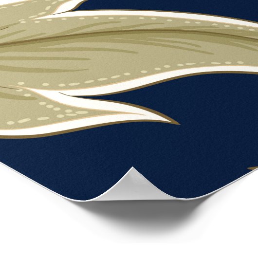 Fantastische bloemen in retro, , jakobenompen poster (Hoek)