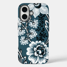 Fantastische Bloemen (Leisteen Teal) Fijne Kunst iPhone 16 Hoesje