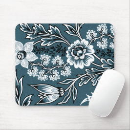 Fantastische Bloemen (Leisteen Teal) Fijne Kunst Muismat
