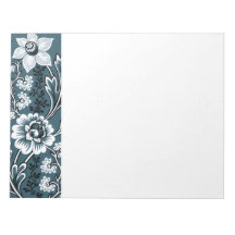 Fantastische Bloemen (Leisteen Teal) Fijne Kunst