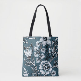 Fantastische Bloemen (Leisteen Teal) Fijne Kunst Tote Bag