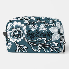 Fantastische Bloemen (Leisteen Teal) Print Knip Na Toilettasje