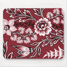 Fantastische Bloemen (Maroon) Fijne Kunst Muismat