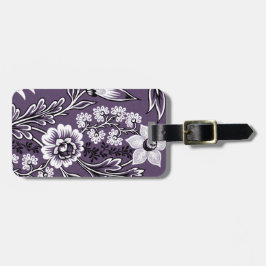 Fantastische Bloemen (Pruim) Fijne Kunst Bagagelabel