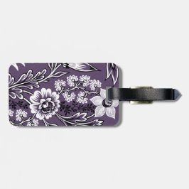 Fantastische Bloemen (Pruim) Fijne Kunst Bagagelabel