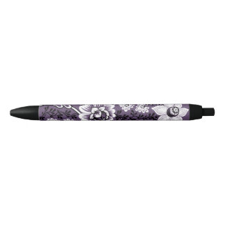 Fantastische Bloemen (Pruim) Fijne Kunst Zwarte Inkt Pen
