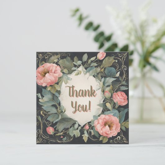  fantastische bloemendank u korting feestdagenkaart (Staand voorkant)