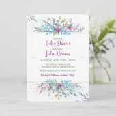 Fantastische Bloemenuitnodiging Kaart (Staand voorkant)