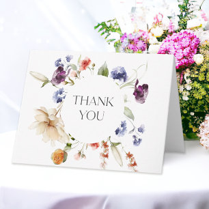 Fantastische Bloemrijke Elegante Dankjewel Bedankkaart