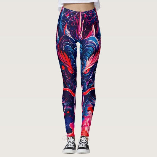 Fantastische Blossom Fury Dragon Leggings (Voorkant)