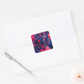 Fantastische Blossom Fury Dragon Vierkante Sticker (Envelop)