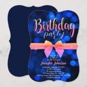 Fantastische Blue Bubbles Bday Party Invite Kaart (Voorkant / Achterkant)