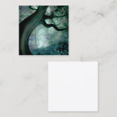 Fantastische boom vierkante visitekaartje (Voorkant / Achterkant)