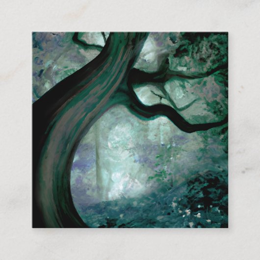 Fantastische boom vierkante visitekaartje (Voorkant)