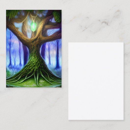 Fantastische boom visitekaartje (Voorkant / Achterkant)