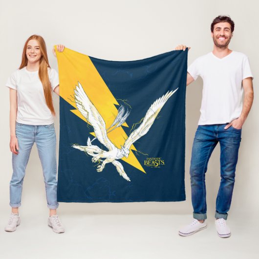 Fantastische borsten Thunderbird Fleece Deken (In situ)