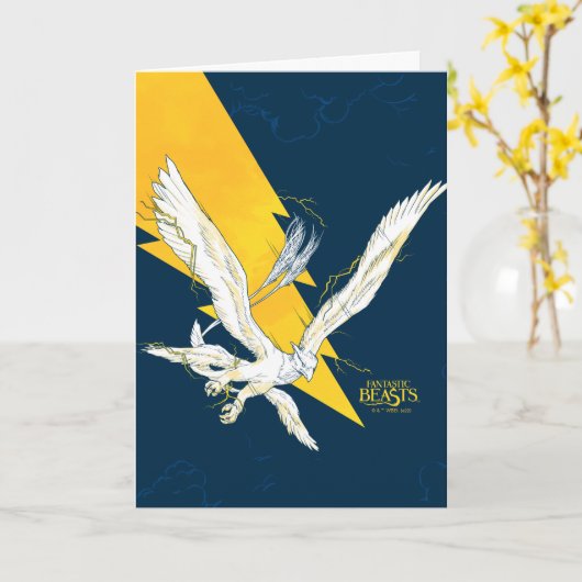 Fantastische borsten Thunderbird Kaart (Gele Bloem)