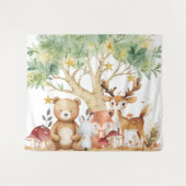 Fantastische Bosdieren Achtergrond Wandkleed (Voorkant (horizontaal))