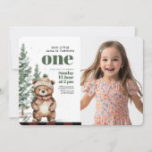 Fantastische Bosherten Verjaardag Groen Foto Kaart (Voorkant)