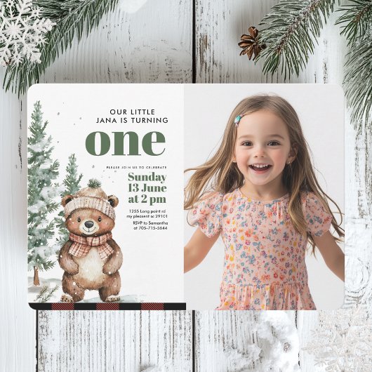 Fantastische Bosherten Verjaardag Groen Foto Kaart