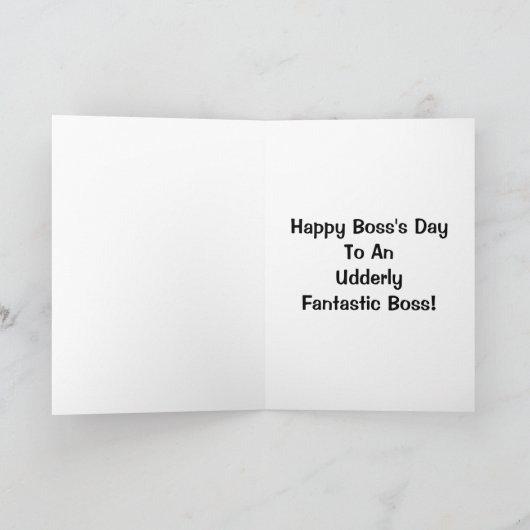 Fantastische Boss's Day. Kaart (Binnen)