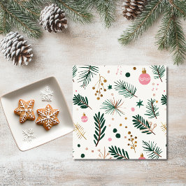 Fantastische Botanische Kerst Papieren Servet