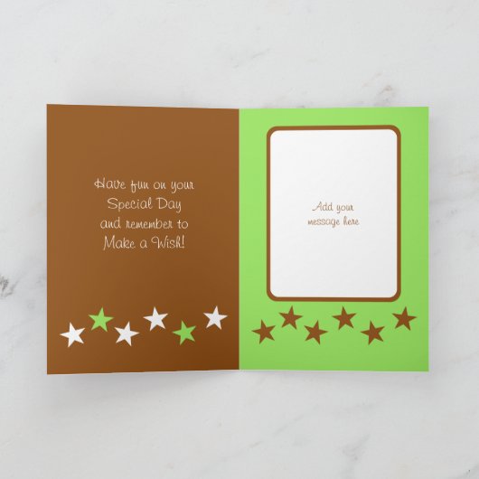 Fantastische broer bruin groene verjaardag kaart (Binnen)