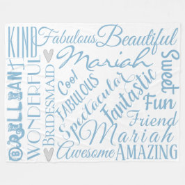 Fantastische bruidsmeisje Personaliseer Fabelachti Fleece Deken
