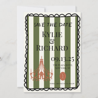 Fantastische Bubbelrand Save The Date Kaart