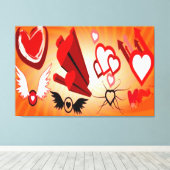 FANTASTISCHE CANVAS ART - HARTEN - LICHAAM - KARTJ AFDRUK (Insitu (Houten vloer))