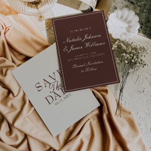 Fantastische Chocolade Bruine Oude Rijke Retro Bru Save The Date