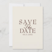 Fantastische Chocolade Bruine Oude Rijke Retro Bru Save The Date (Voorkant)