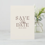 Fantastische Chocolade Bruine Oude Rijke Retro Bru Save The Date (Staand voorkant)