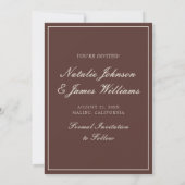 Fantastische Chocolade Bruine Oude Rijke Retro Bru Save The Date (Achterkant)