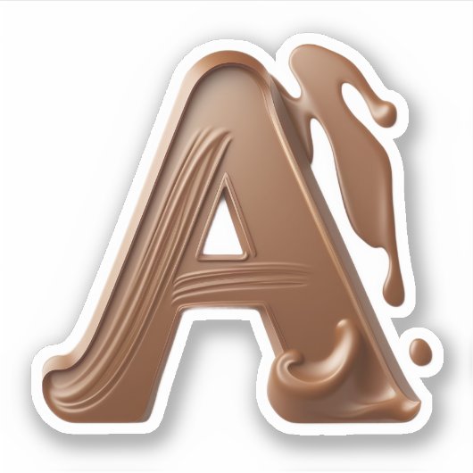 Fantastische chocoladebrief A sticker (Voorkant)