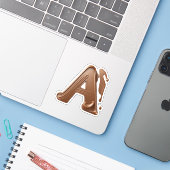 Fantastische chocoladebrief A sticker (Laptop met iPhone)