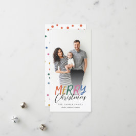 Fantastische Colorful Merry-kerstfoto Feestdagenkaart